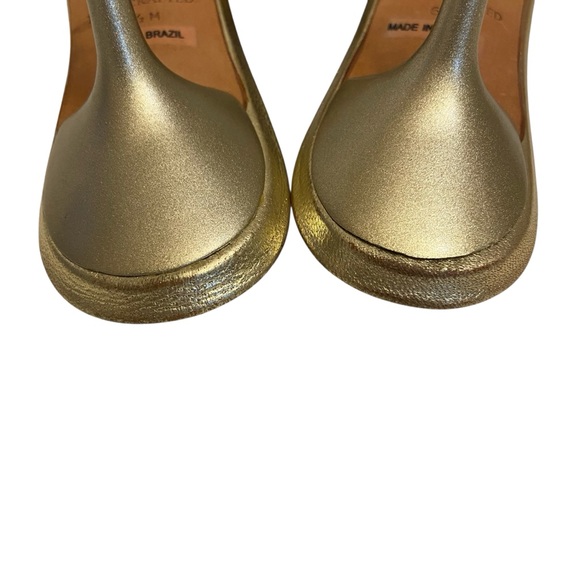 Flash Sale Y2K Hype Gold And Brown Woven Leather Mules. - Picture 9 of 16